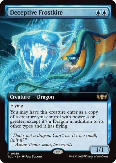 Deceptive Frostkite Extended Art Commander: Tarkir: Dragonstorm Magic card
