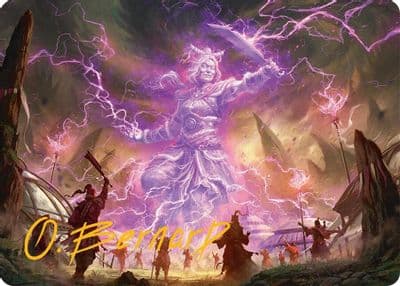 Smile at Death Art Card 4 54 Gold Stamped Signature Art Series: Tarkir: Dragonstorm Magic card