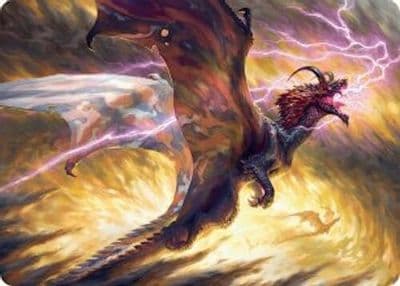 Stormscale Scion Art Card 17 54 Art Series: Tarkir: Dragonstorm Magic card