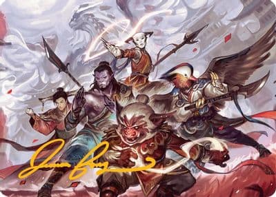 Will of the Jeskai Art Card 54 54 Gold Stamped Signature Art Series: Tarkir: Dragonstorm Magic card