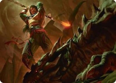 Sarkhans Resolve Art Card 18 54 Art Series: Tarkir: Dragonstorm Magic card