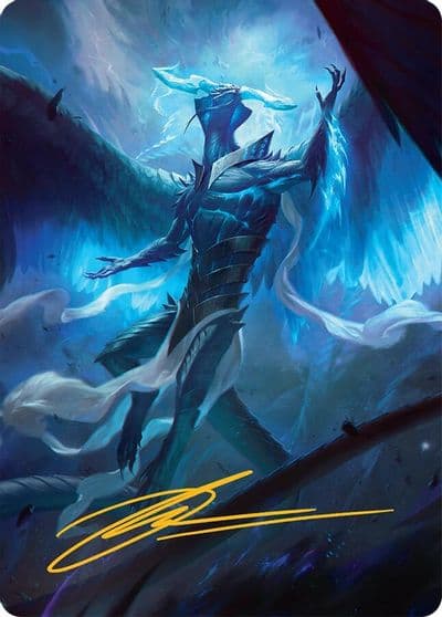 Ugin Eye of the Storms Art Card 1 54 Gold Stamped Signature Art Series: Tarkir: Dragonstorm Magic card