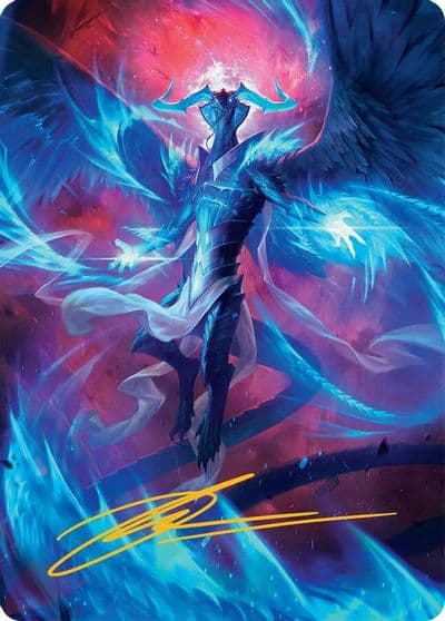 Ugin Eye of the Storms Art Card 48 54 Gold Stamped Signature Art Series: Tarkir: Dragonstorm Magic card