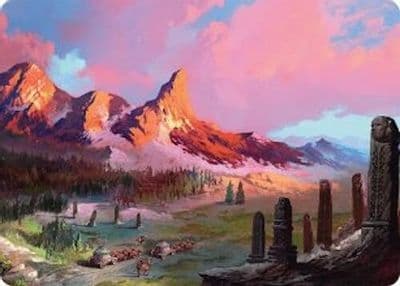 Rugged Highlands Art Card 29 54 Art Series: Tarkir: Dragonstorm Magic card