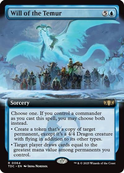 Will of the Temur Extended Art Commander: Tarkir: Dragonstorm Magic card
