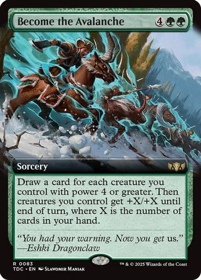 Become the Avalanche Extended Art Commander: Tarkir: Dragonstorm Magic card