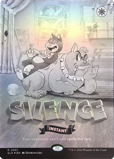Silence 0881 Black and White Foil Secret Lair Drop Series Magic card