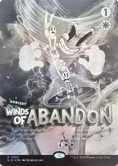 Winds of Abandon Black and White Foil Secret Lair Drop Series Magic card