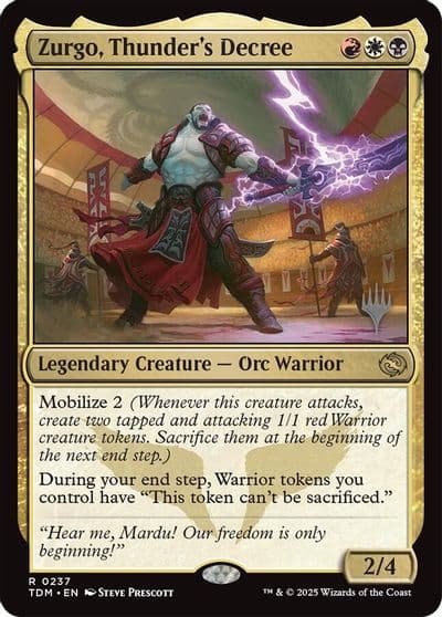 Zurgo Thunders Decree Promo Pack: Tarkir: Dragonstorm Magic card