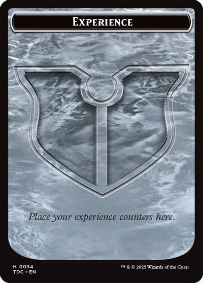 Experience Treasure Double Sided Token Commander: Tarkir: Dragonstorm Magic card