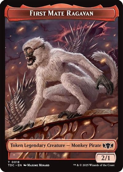 First Mate Ragavan Treasure Double Sided Token Commander: Tarkir: Dragonstorm Magic card
