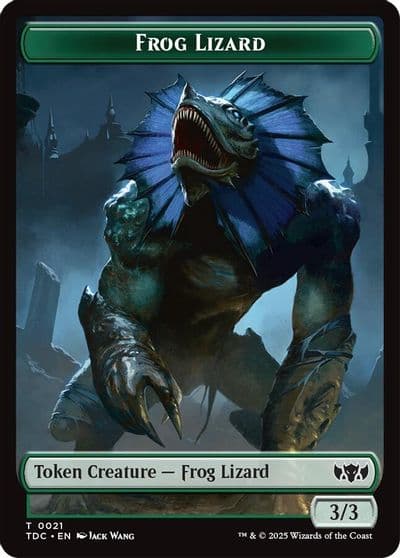 Frog Lizard Dragon 0014 Double Sided Token Commander: Tarkir: Dragonstorm Magic card