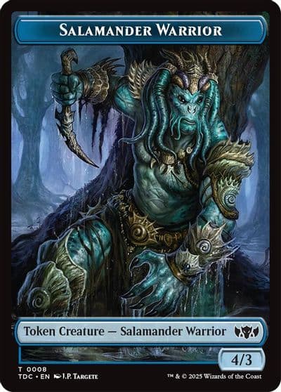 Salamander Warrior Zombie Druid Double Sided Token Commander: Tarkir: Dragonstorm Magic card