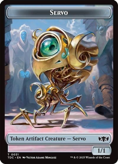 Servo Warrior Double Sided Token Commander: Tarkir: Dragonstorm Magic card