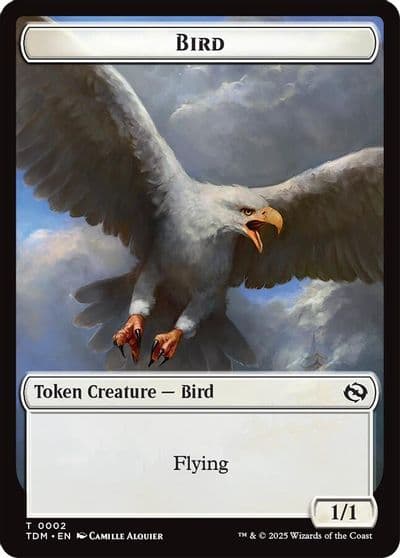 Bird Monk Double Sided Token Tarkir: Dragonstorm Magic card