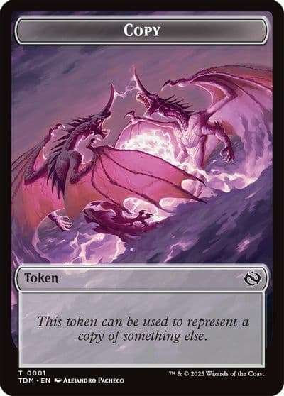 Copy Monk Double Sided Token Tarkir: Dragonstorm Magic card