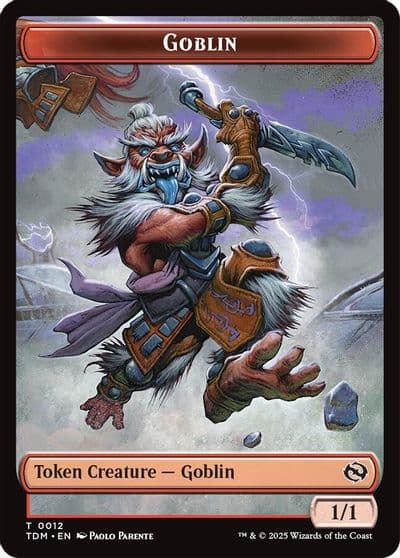 Goblin Warrior Double Sided Token Tarkir: Dragonstorm Magic card