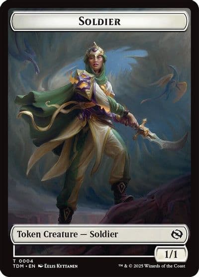 Soldier 0004 Soldier 0005 Double Sided Token Tarkir: Dragonstorm Magic card