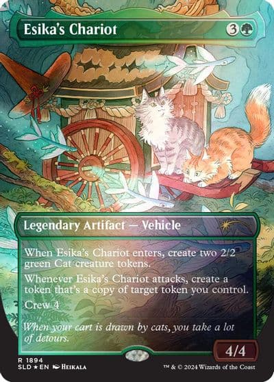 Esikas Chariot Rainbow Foil Secret Lair Drop Series Magic card