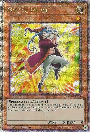 Mystic Piper Quarter Century Secret Rare Quarter Century Stampede Yu-Gi-Oh! card