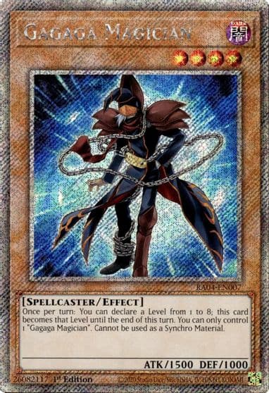 Gagaga Magician Platinum Secret Rare Quarter Century Stampede Yu-Gi-Oh! card