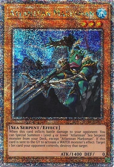 Atlantean Marksman Quarter Century Secret Rare Quarter Century Stampede Yu-Gi-Oh! card