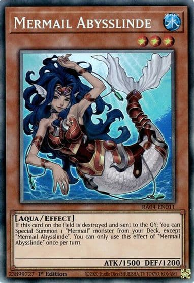 Mermail Abysslinde PCR Quarter Century Stampede Yu-Gi-Oh! card