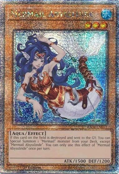Mermail Abysslinde Quarter Century Secret Rare Quarter Century Stampede Yu-Gi-Oh! card