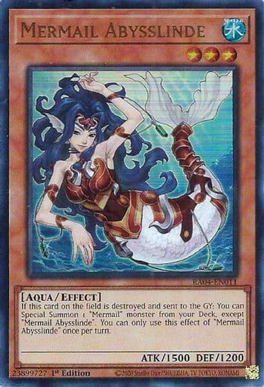 Mermail Abysslinde UR Quarter Century Stampede Yu-Gi-Oh! card