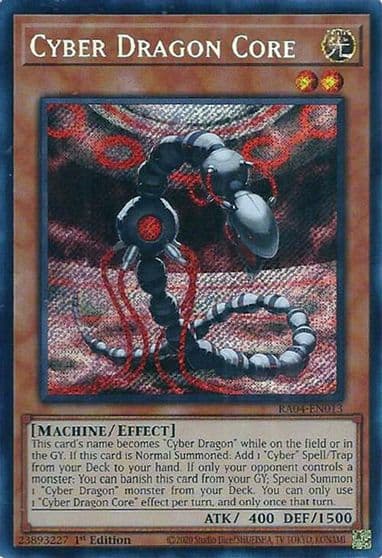 Cyber Dragon Core Secret Rare Quarter Century Stampede Yu-Gi-Oh! card