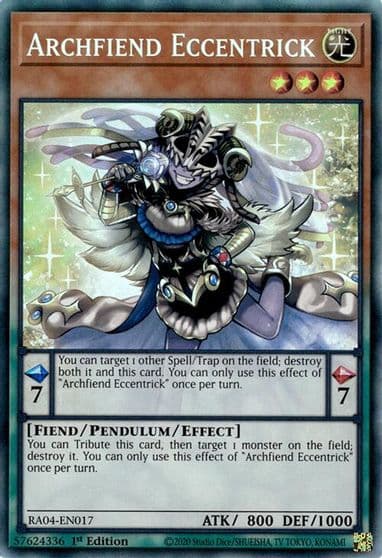 Archfiend Eccentrick PCR Quarter Century Stampede Yu-Gi-Oh! card