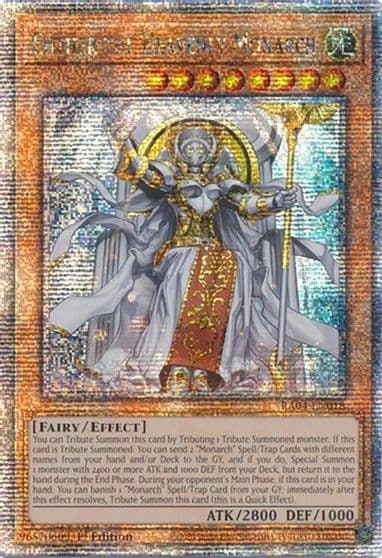 Ehther the Heavenly Monarch Quarter Century Secret Rare Quarter Century Stampede Yu-Gi-Oh! card