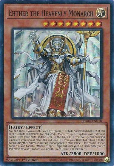 Ehther the Heavenly Monarch Quarter Century Stampede Yu-Gi-Oh! card