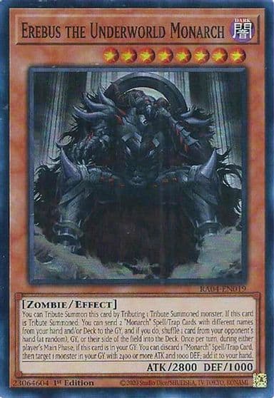 Erebus the Underworld Monarch Quarter Century Stampede Yu-Gi-Oh! card