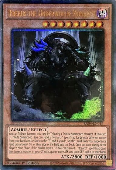 Erebus the Underworld Monarch PUR Quarter Century Stampede Yu-Gi-Oh! card
