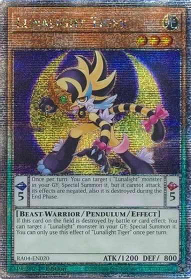 Lunalight Tiger Quarter Century Secret Rare Quarter Century Stampede Yu-Gi-Oh! card