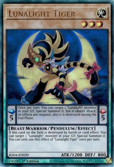 Lunalight Tiger PUR Quarter Century Stampede Yu-Gi-Oh! card