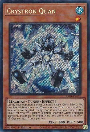 Crystron Quan Secret Rare Quarter Century Stampede Yu-Gi-Oh! card