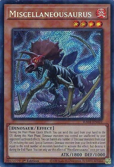 Miscellaneousaurus Secret Rare Quarter Century Stampede Yu-Gi-Oh! card