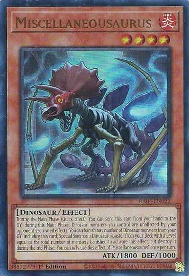 Miscellaneousaurus UR Quarter Century Stampede Yu-Gi-Oh! card