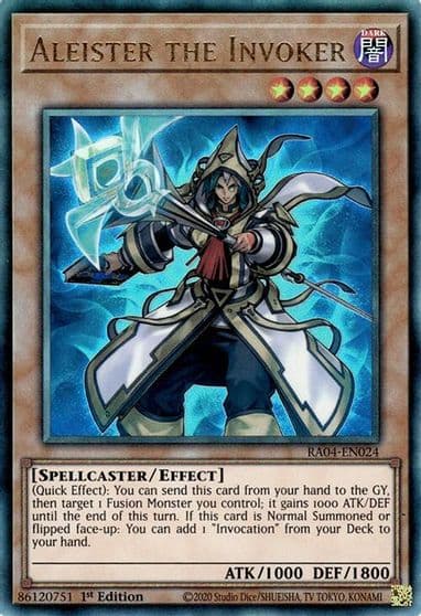 Aleister the Invoker Alternate Art PUR Quarter Century Stampede Yu-Gi-Oh! card