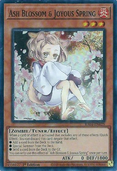 Ash Blossom and Joyous Spring Alternate Art Quarter Century Stampede Yu-Gi-Oh! card