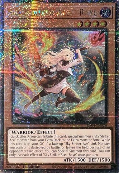 Sky Striker Ace Raye New Art Quarter Century Secret Rare Quarter Century Stampede Yu-Gi-Oh! card