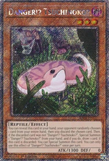 Danger Tsuchinoko Platinum Secret Rare Quarter Century Stampede Yu-Gi-Oh! card