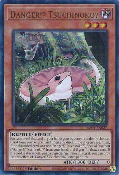 Danger Tsuchinoko UR Quarter Century Stampede Yu-Gi-Oh! card