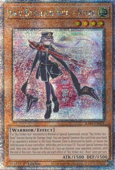 Sky Striker Ace Roze Quarter Century Secret Rare Quarter Century Stampede Yu-Gi-Oh! card