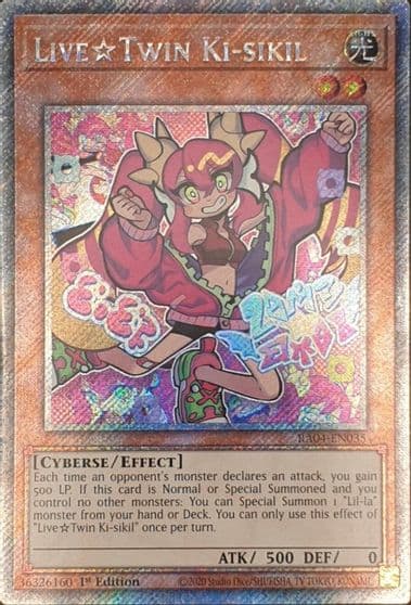 Live Twin Ki sikil Platinum Secret Rare Quarter Century Stampede Yu-Gi-Oh! card
