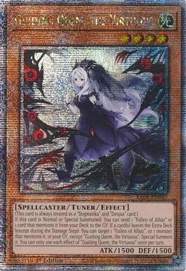 Guiding Quem the Virtuous Quarter Century Secret Rare Quarter Century Stampede Yu-Gi-Oh! card