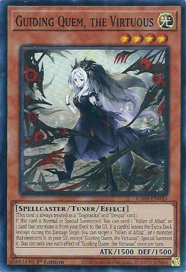 Guiding Quem the Virtuous Quarter Century Stampede Yu-Gi-Oh! card