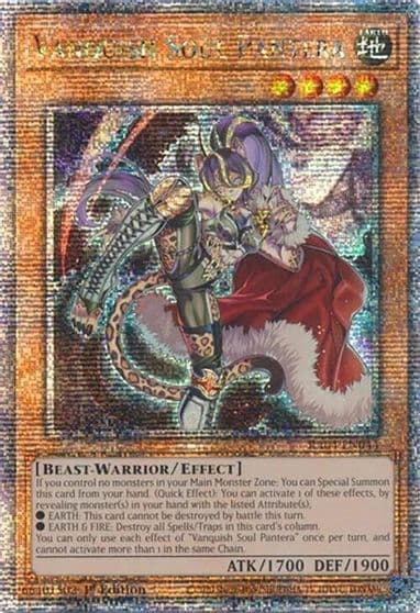 Vanquish Soul Pantera Quarter Century Secret Rare Quarter Century Stampede Yu-Gi-Oh! card